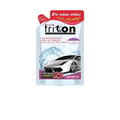 แชมพูล้างพร้อมเคลือบเงารถยนต์ WAXONE รุ่น KING TRITON AUTO WASH ขนาด 800ML กลิ่น BLUEBERRY